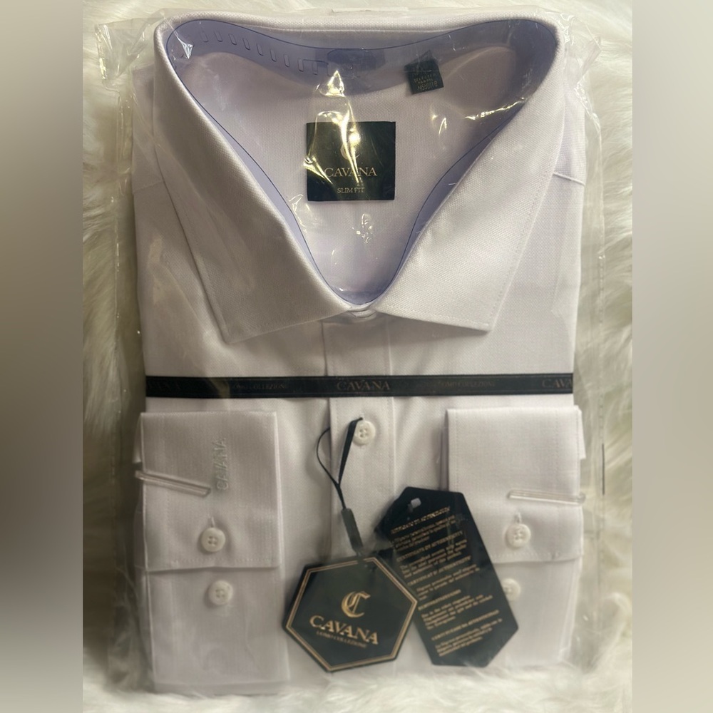 Men’s Slim Fit Long Sleeve Color Dress Shirt. Size 3XL